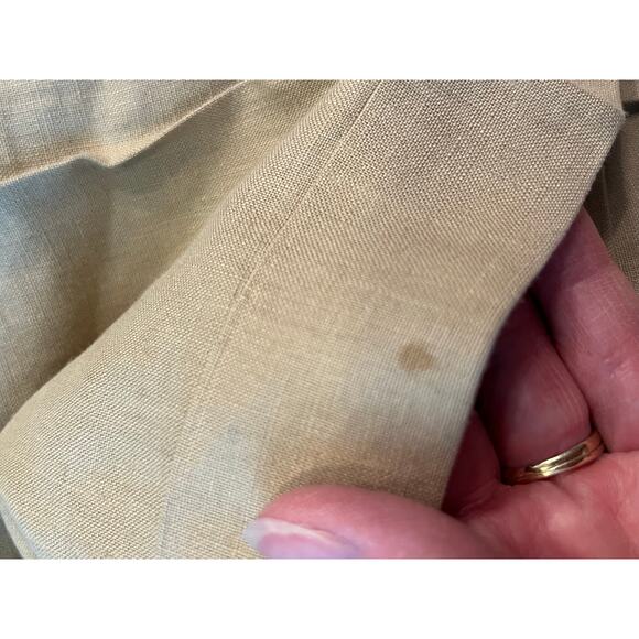 Brooks Brothers Men's 36x31 Tan 100% Linen Pleated Front Cuffed Hem Pants Summer - Picture 8 of 8